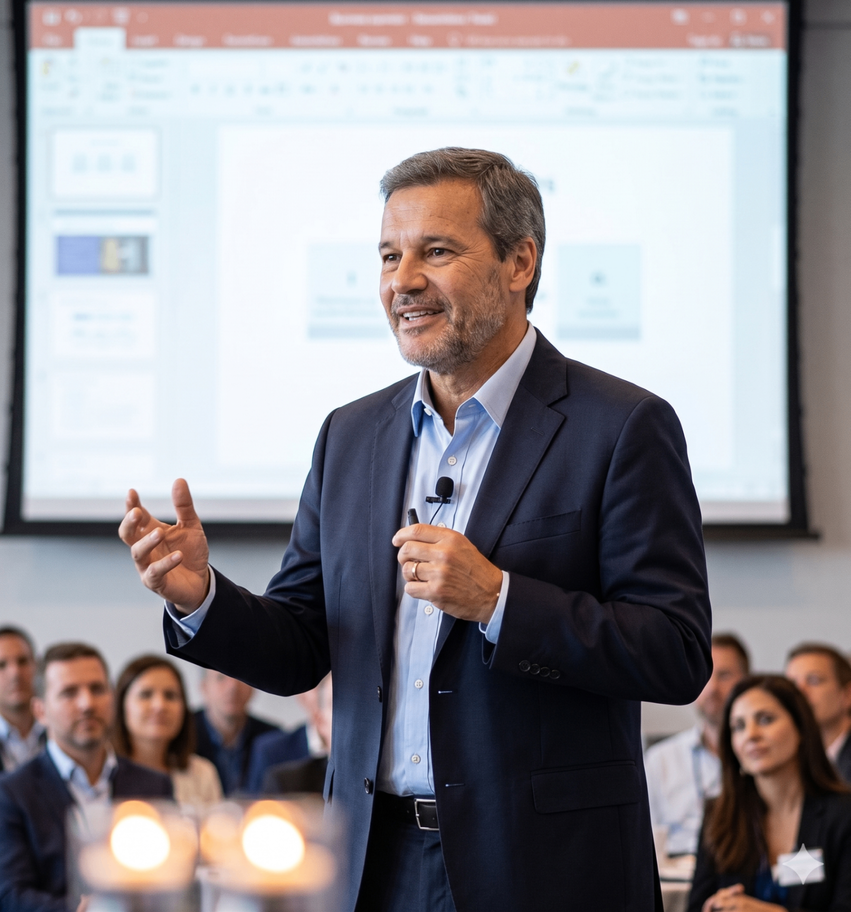 Pancho Bello en sesión con directivos